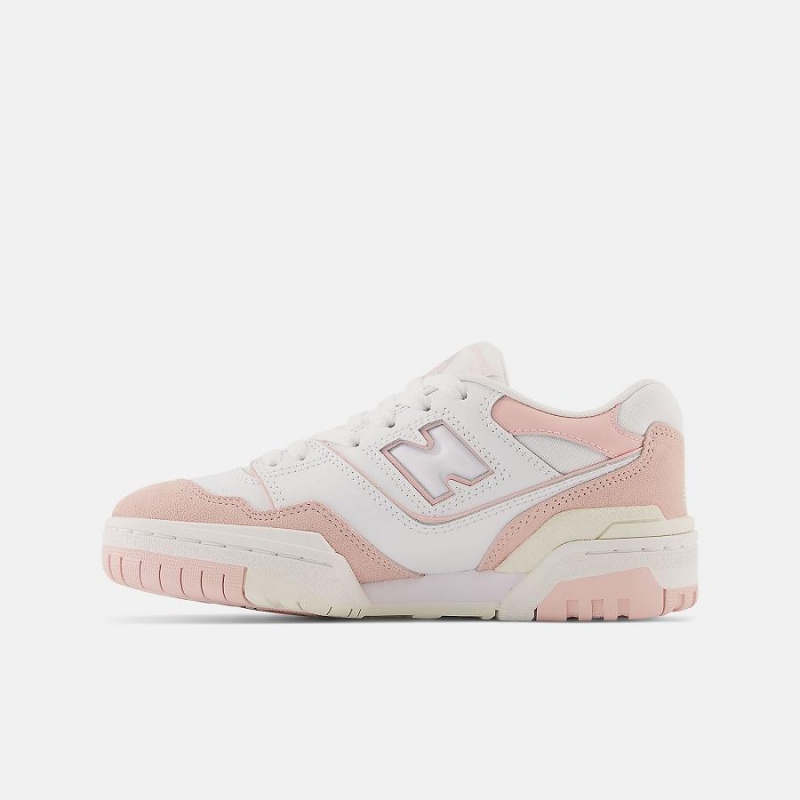 Zapatos New Balance 550 Niños Blancas Rosas | EC 1046OR