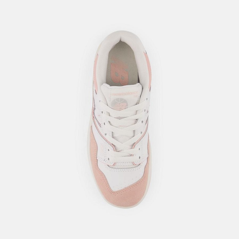 Zapatos New Balance 550 Niños Blancas Rosas | EC 1046OR