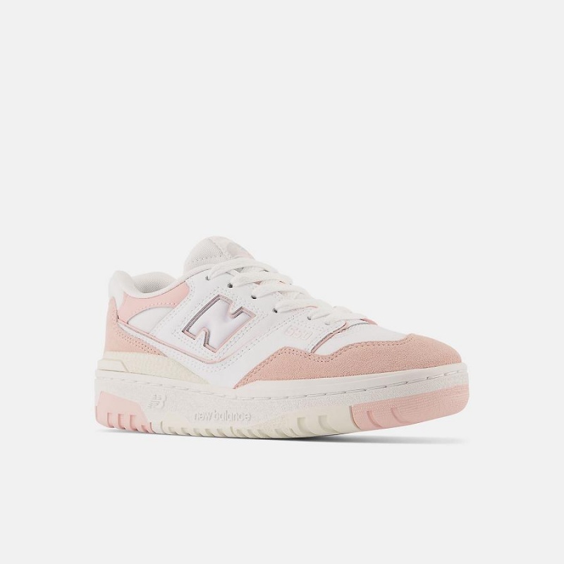 Zapatos New Balance 550 Niños Blancas Rosas | EC 1046OR