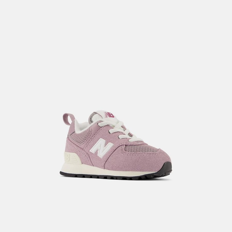 Zapatos New Balance 574 Bungee Lace Niños Moradas | EC 1166NB