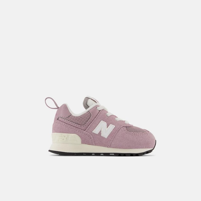 Zapatos New Balance 574 Bungee Lace Niños Moradas | EC 1166NB