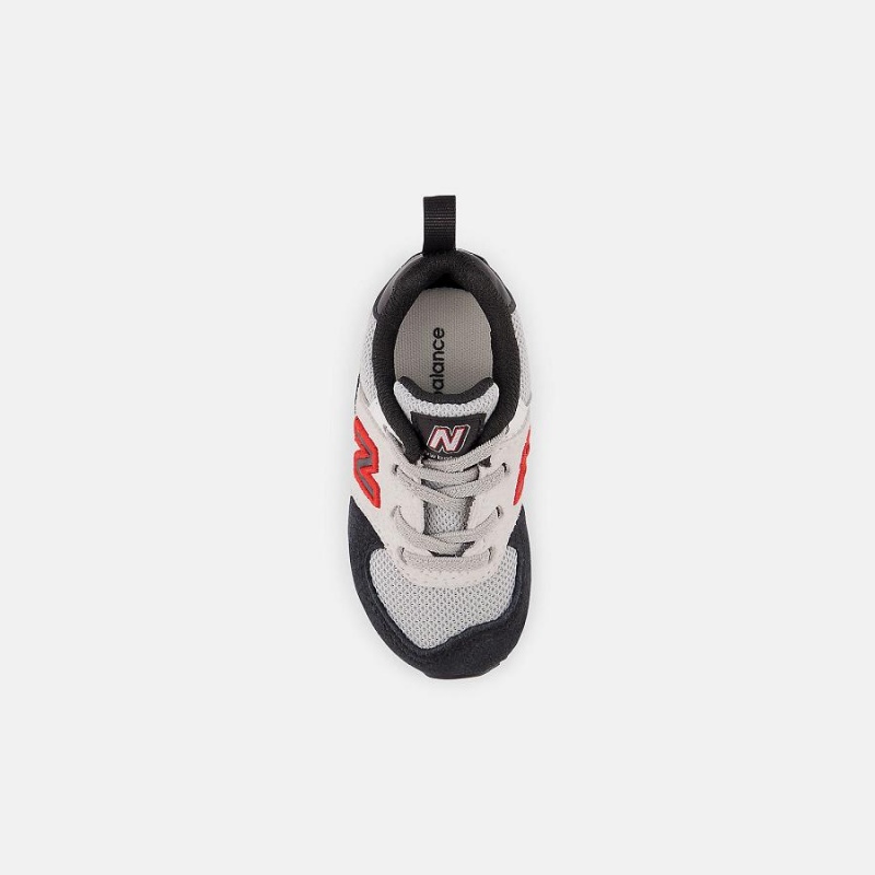 Zapatos New Balance 574 Bungee Lace Niños Negras Blancas | EC 1164VD