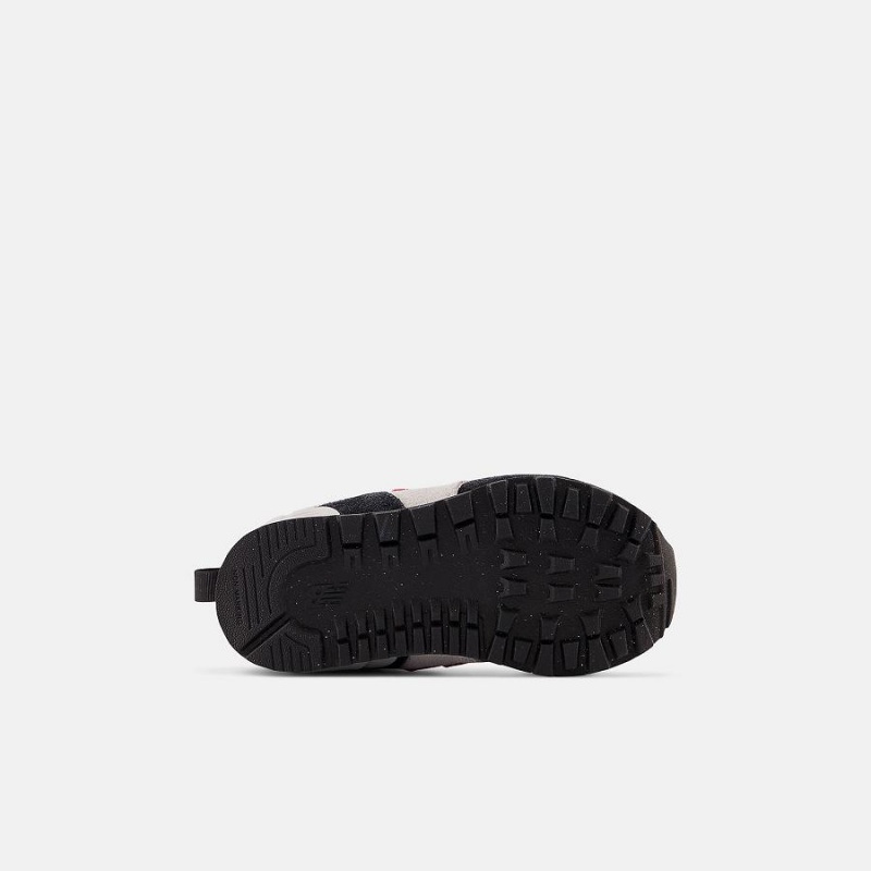 Zapatos New Balance 574 Bungee Lace Niños Negras Blancas | EC 1164VD