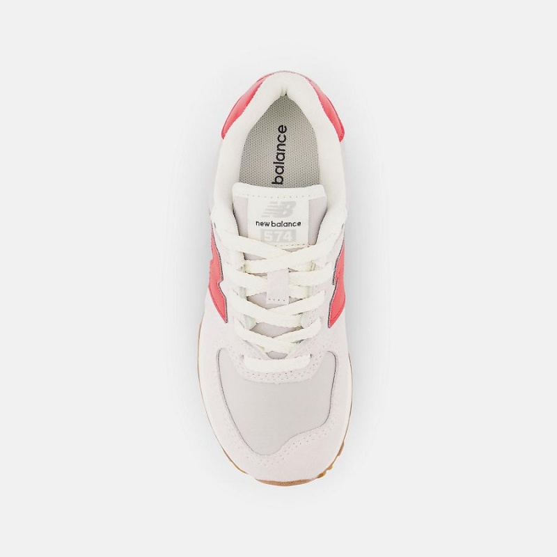 Zapatos New Balance 574 Niños Blancas Rojas | EC 1113BC