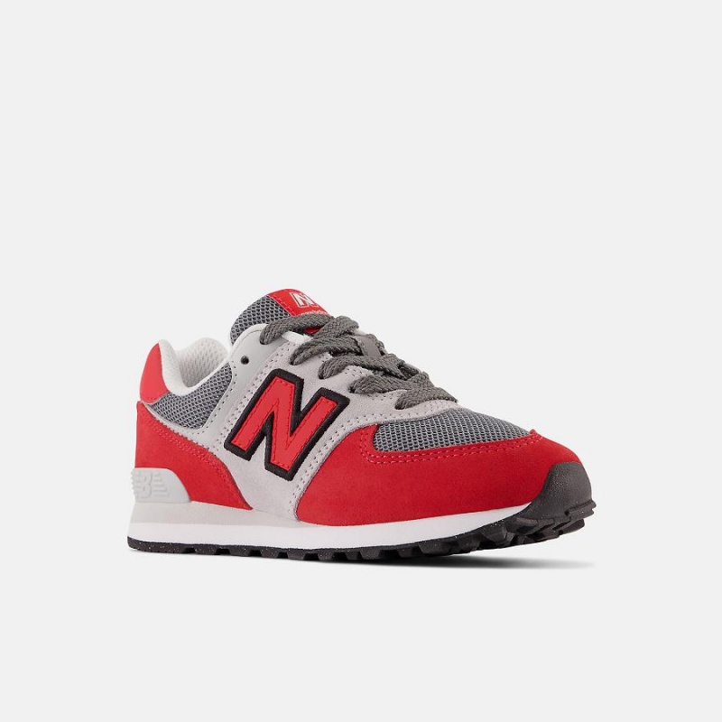 Zapatos New Balance 574 Niños Rojas Gris | EC 1115MA
