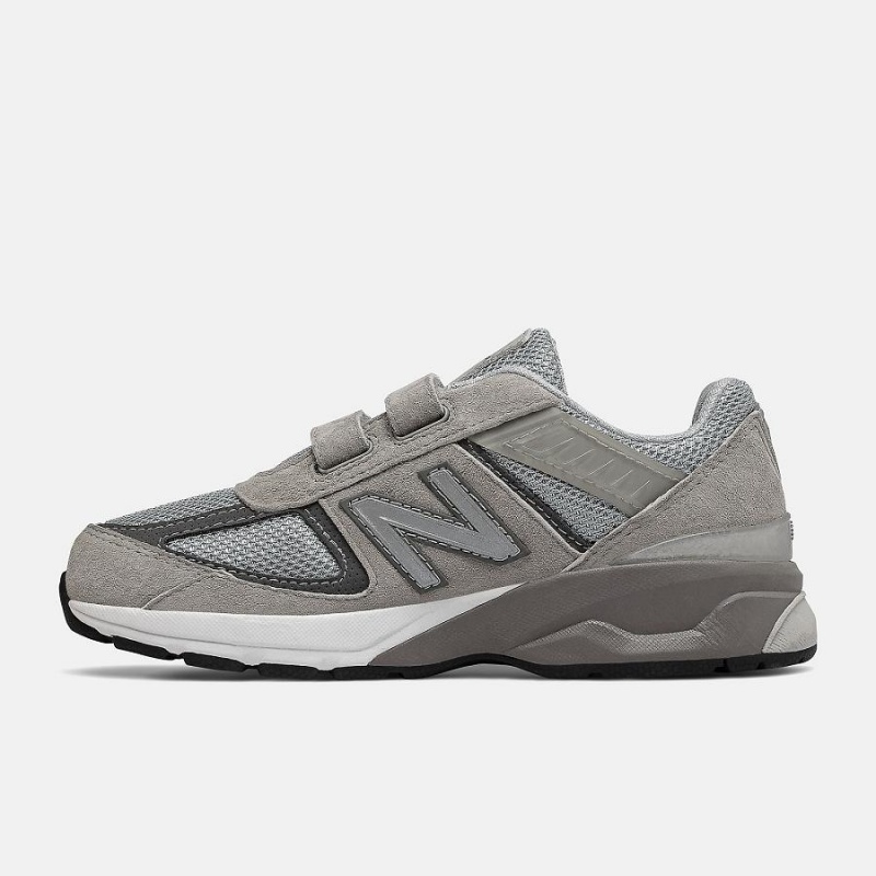 Zapatos New Balance Hook and Loop 990v5 Niños Gris | EC 1148UT