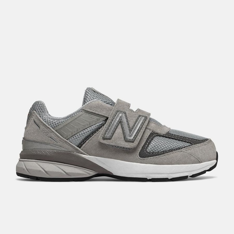 Zapatos New Balance Hook and Loop 990v5 Niños Gris | EC 1148UT